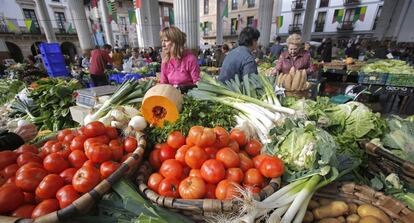 Mercado de los miércoles en Ordizia (Guipuzkoa).