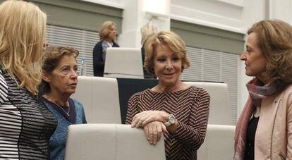 Esperanza Aguirre, hoy en el pleno del Ayuntamiento de Madrid.