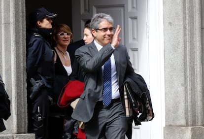 Francesc Homs sale del Tribunal Supremo tras declarar en el juicio por el 9M.