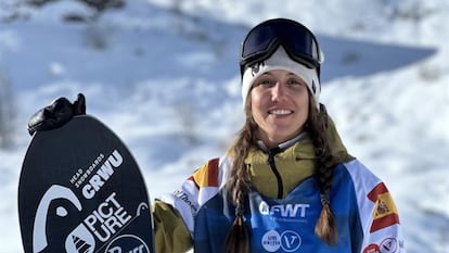 Núria Castán, tras competir en Val Thorens.