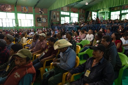 El público durante las charlas del Encuentro, el 6 de mayo en las instalaciones de la Universidad de la Tierra en San Cristobal de las Casas.