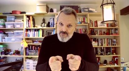 Miguel Bosé, en uno de sus últimos vídeos de Instagram en el que hablaba sobre el coronavirus.