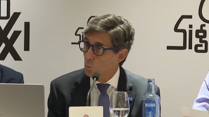 José María Álvarez-Pallete, en su intervención en el Club Siglo XXI.