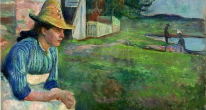 'Atardecer' (1888), una pintura de adolescencia de Edvard Munch.