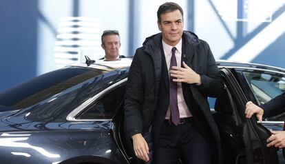 Pedro Sánchez llega a la cumbre de la UE, este miércoles.
 