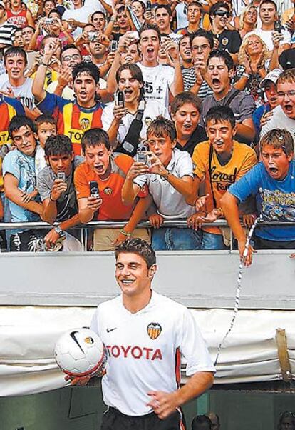 Joaquín, ayer en su presentación como valencianista.