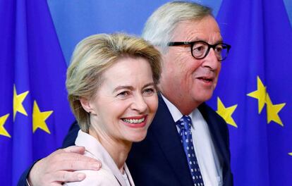 Ursula von der Leyen y Jean Claude Juncker, el pasado día 4 en Bruselas.