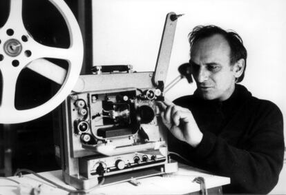 El director de cine posa para una entrevista, en Madrid en 1979.