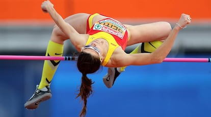 Ruth Beitia, en la clasificación de los Europeos.
