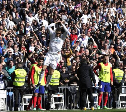 Ronaldo celebra su gol ante el Atlético.