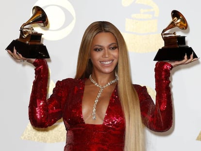 Beyonc&eacute; en la entrega de los premios Grammy en febrero de este a&ntilde;o