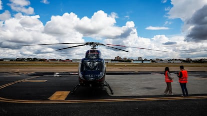 The Bell 429 helicopter acquired by World Aviation Group, at Cuatro Vientos airfield in Madrid, last June.