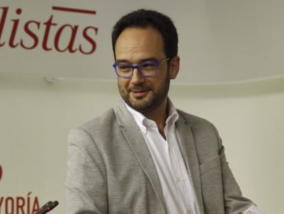 El portavoz del PSOE en el Congreso, Antonio Hernando.