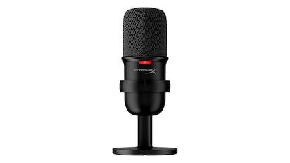 Podcast microphone on a white background.