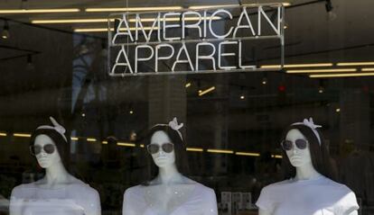 Uno de los escaparates de la firma de ropa American Apparel.