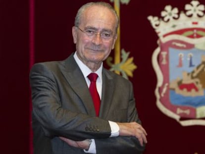 El alcalde de Malaga, Francisco de la Torre, este lunes en el Ayuntamiento.