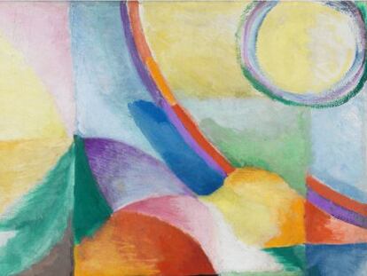 Contrastes simult&aacute;neos, cuadro de Sonia Delaunay.