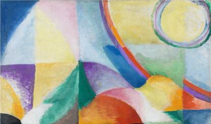 Contrastes simult&aacute;neos, cuadro de Sonia Delaunay.