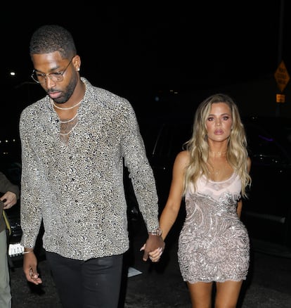 Tristan Thompson y Khloé Kardashian, en junio de 2017 en Hollywood (Los Ángeles).