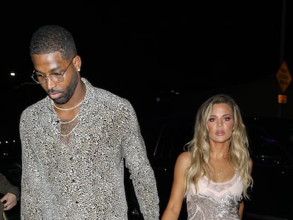 Tristan Thompson y Khloé Kardashian, en junio de 2017 en Hollywood (Los Ángeles).