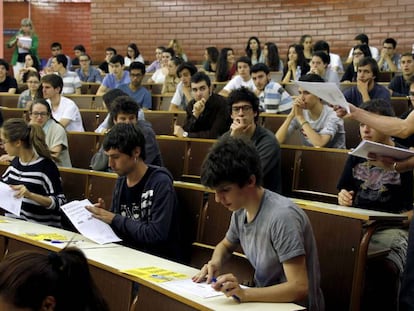 Aula en la facultad de biología de la Universidad de Barcelona