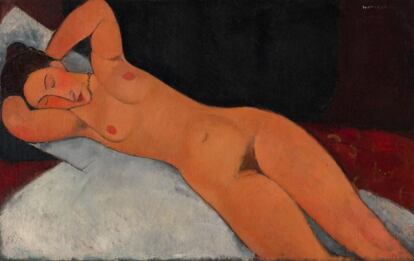 Pintura de Modigliani incluida en la exposición.
