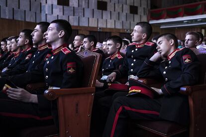 Alumnos de la escuela de cadetes, Tiraspol 2018.