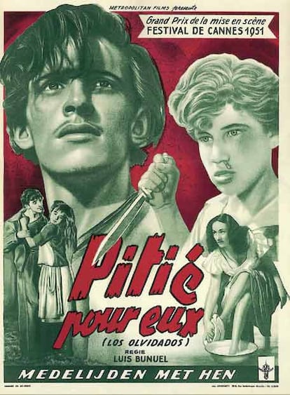 En el siguiente Festival de Cannes, <i>Los olvidados</i> obtuvo la Palma al mejor director y el Premio de la Crítica Internacional. Se llevó 11 <i>arieles </i>-los <i>goyas</i> mexicanos- de 18 posibles. En la imagen cartel de 1952, e impreso por Lithocarty, es quizá unos de los mejores de los realizados para la película.