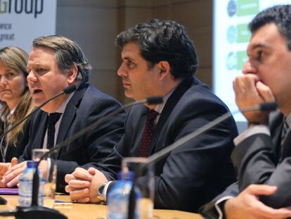 Desde la izquierda, Marina Planas, Jos&eacute; Mar&iacute;a Tarrag&oacute;, Rafael Contreras e Ignacio Bar&oacute;n, miembros del equipo directivo de Carbures.