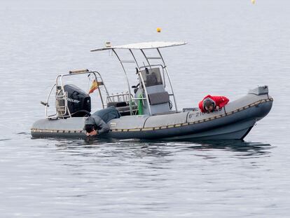 Labores de búsqueda del menor desaparecido el pasado 5 de enero en aguas del Mar Menor.