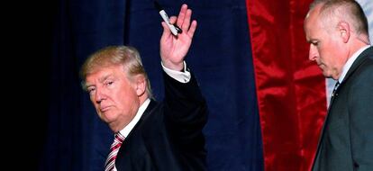 Donald Trump, este jueves en Ohio.