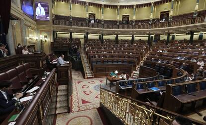 Pleno del Congreso de los Diputados sin el Gobierno con notables asuencias en el PP.