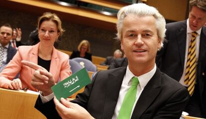 Geert Wilders, en el parlamento en la Haya en diciembre de 2013