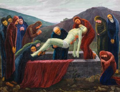'Enterrament de Jesús' (1941), de Marià Pidelaserra, una de las obras de la colección del MNAC expuestas en 'Bad Painting?'.