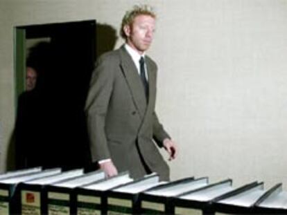 Boris Becker, ayer, a su llegada al juicio para escuchar la sentencia.