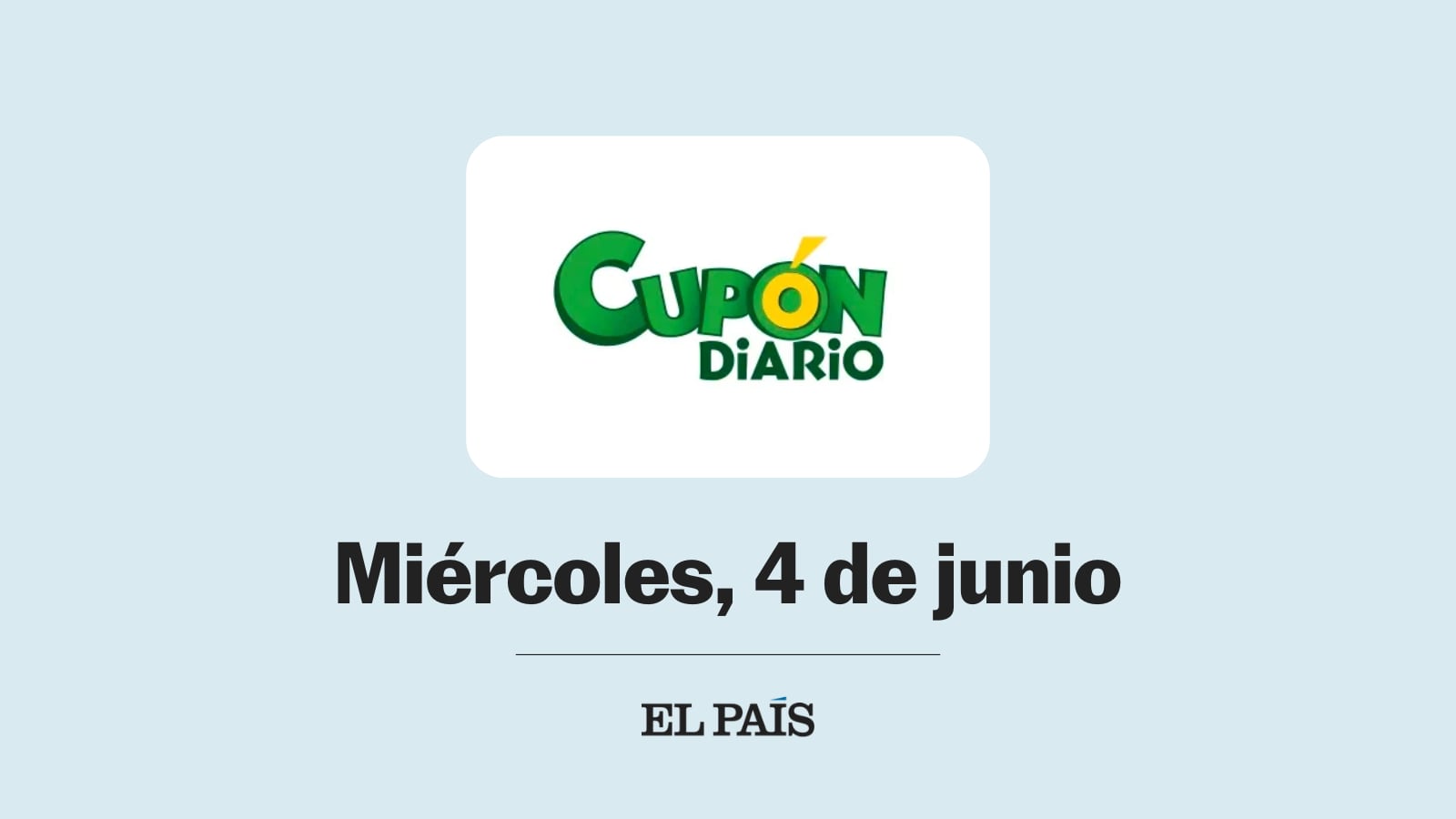 Cupón diario de la ONCE: comprobar sorteo del miércoles 4 de junio