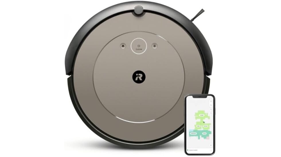 Vista del robot aspirador Roomba de la marca iRobot.