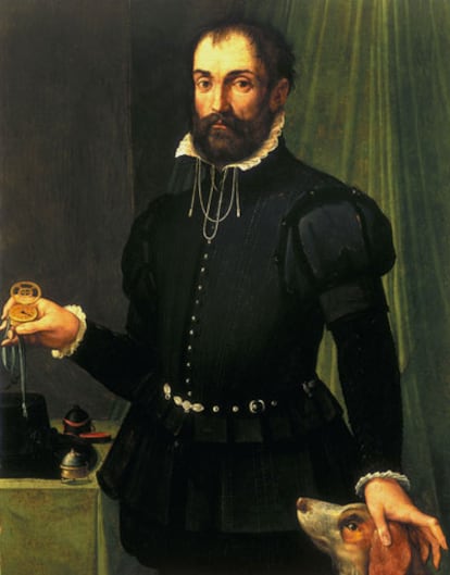 Óleo pintado en 1560 por Maso da San Friano que, según los conservadores del Museo de las Ciencia de Londres, muestra la imagen más antigua de un reloj que ha llegado a nuestros días