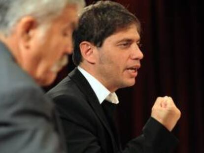 El ministro de economía de Argentina, Axel Kicillof, habla en Buenos Aires (Argentina).