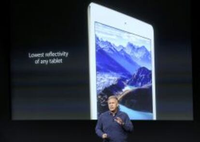 Phil Schiller, Vice President de Apple durante la presentaci&oacute;n del nuevo iPad.
