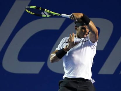 Nadal, durante la final contra Querrey en Acapulco.