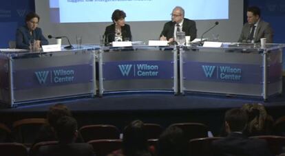 Los ponentes durante la presentación del informe del Banco Mundial 'Ganancias sociales en la balanza en América Latina y el Caribe'.