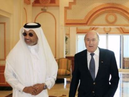 BIn Hammam y Blatter, en Doha.