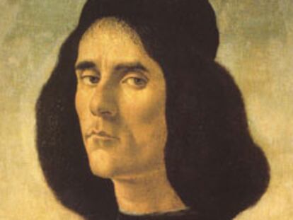 Retrato de Michele Marullo Tarcaniota, pintado por Botticelli en 1491.