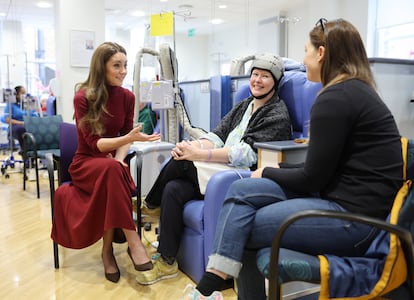 La princesa Kate Middleton visita el hospital Royal Marsden (donde fue tratada de su cáncer), en Londres, el 14 de enero de 2025.