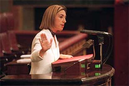 Begoña Lasagabaster, diputada de Eusko Alkartasuna, durante su intervención en el pleno.