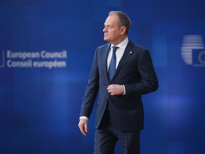 El primer ministro polaco, Donald Tusk, en Bruselas el pasado día 1.