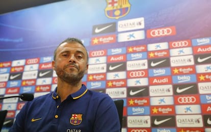 Luis Enrique, en rueda de prensa.