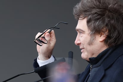El presidente de Argentina, Javier Milei, inaugura en Buenos Aires la Exposición Rural, el 26 de julio pasado.