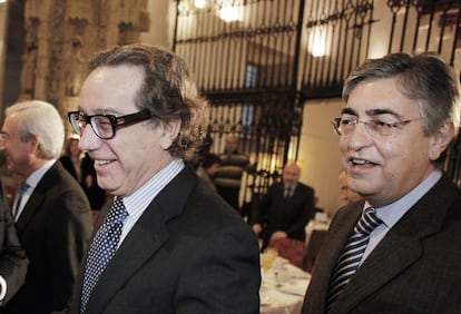 José Luis Méndez junto al expresidente de la Diputación de A Coruña, Salvador Fernández Moreda